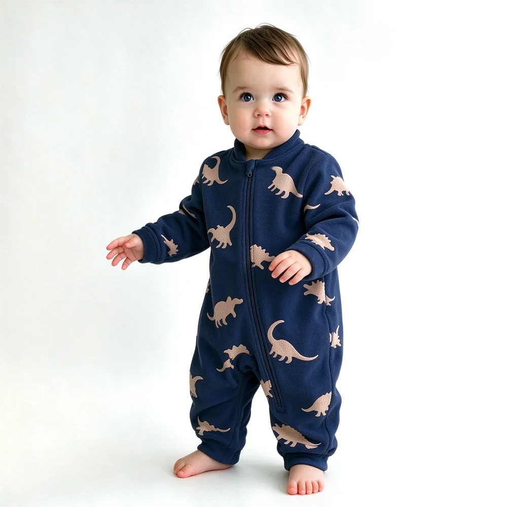 Miękki, ciepły kombinezon dla  – Cotton Baby Onesies Zipper recenzja i cena
