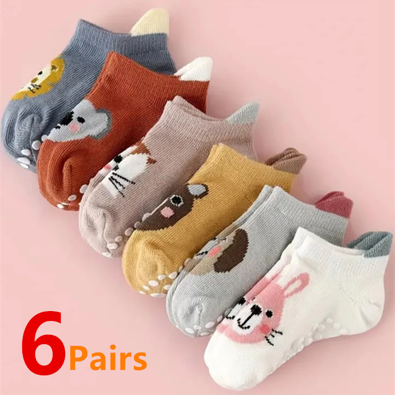 6 par/partia noworodka skarpet – Unisex Baby Socks Non Slip recenzja i cena
